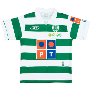 2005-06 Sporting CP Home Shirt - 9/10 - (L.Boys)