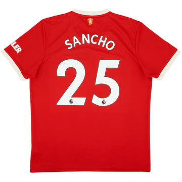 2021-22 Manchester United Home Shirt Sancho #25 - 8/10 - (XL)