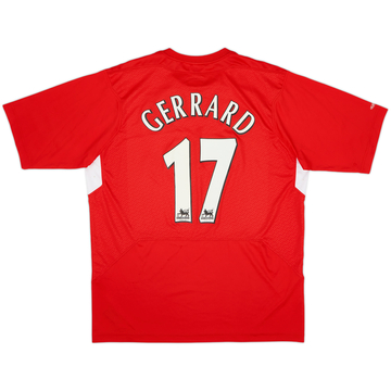Camiseta de local del Liverpool 2004-06 Gerrard #17 - 6/10 - (L)