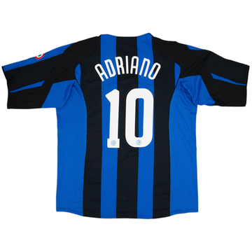 2004-05 Inter Milan Home Shirt Adriano #10 - 7/10 - (XL)