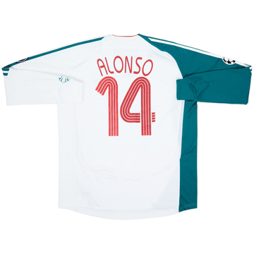 Camiseta de la tercera equipación de manga larga del Liverpool 2006-07 Alonso #14 - 6/10 - (L)
