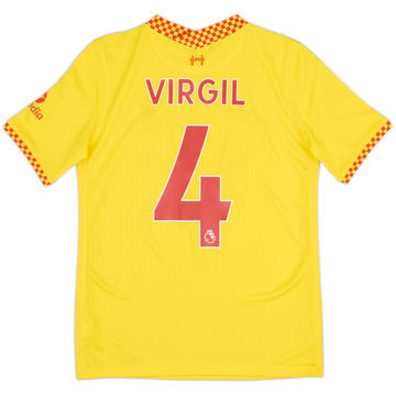2021-22 Liverpool Third Shirt Virgil #4 - 7/10 - (XL.Boys)