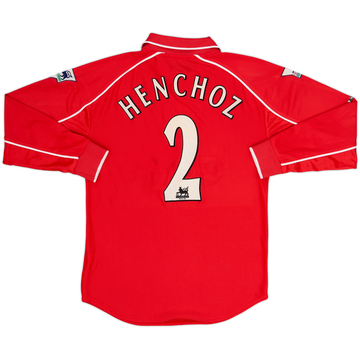 2000-02 Liverpool Home L/S Shirt Henchoz #2 - 8/10 - (M)