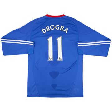 2010-11 Chelsea Home L/S Shirt Drogba #11 - 8/10 - (M)