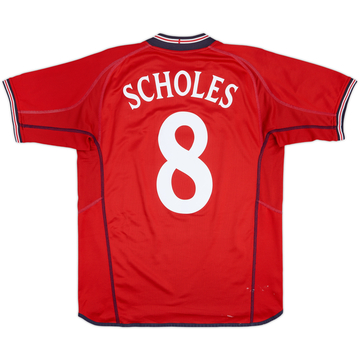2002-04 England Away Shirt Scholes #8 - 6/10 - (M)