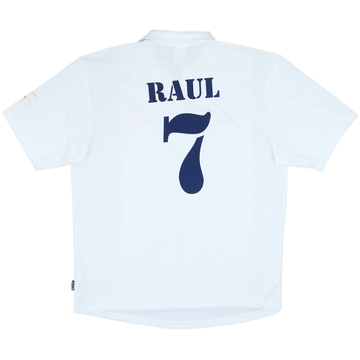 2001 Real Madrid Home Shirt Raul #7 - 8/10 - (L)