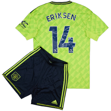 2022-23 Manchester United Third Shirt & Shorts Eriksen #14 - 8/10 - (S)