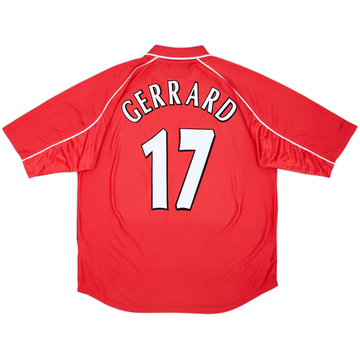 2000-02 Liverpool Home Shirt Gerrard #17 - 6/10 - (XXL)