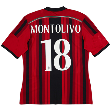 2014-15 AC Milan Home Shirt Montolivo #18 - 6/10 - (L)