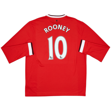2014-15 Manchester United Home L/S Shirt Rooney #10 - 9/10 - (XL)