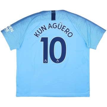 2018-19 Manchester City Home Shirt Kun Aguero #10 - 8/10 - (XXL)