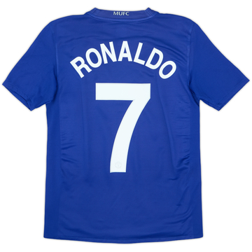 Camiseta de la tercera equipación del Manchester United 2008-09 Ronaldo #7 - 6/10 - (XL.Niños)