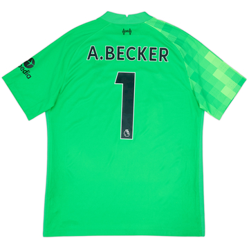 2021-22 Liverpool GK Shirt A.Becker #1 - 8/10 - (L)