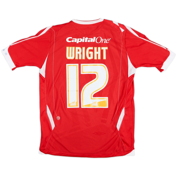 2006-07 Nottingham Forest Match Issue Squad Signed Home Shirt Wright #12