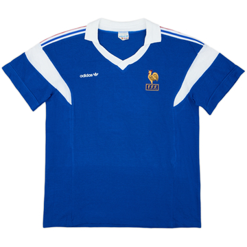 1986-87 France U-21 Match Issue Home Shirt #4