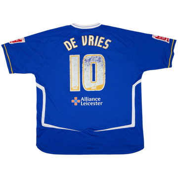 2005-06 Leicester Match Issue Home Shirt De Vries #10
