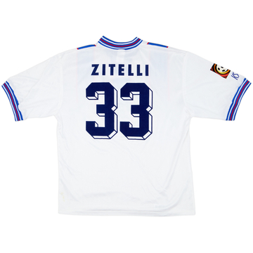 1996-98 Karlsruhe Match Issue Home Shirt Zitelli #33