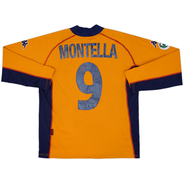 2001-02 Roma Match Issue Fourth L/S Shirt Montella #9