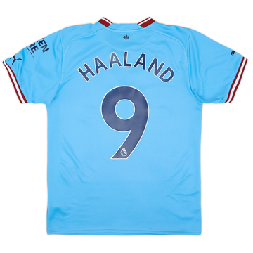 2022-23 Manchester City Home Shirt Haaland #9 - 8/10 - (S)