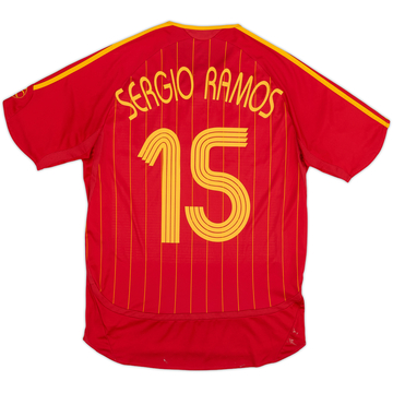 2006-08 Spain Home Shirt Sergio Ramos #15 - 7/10 - (M)