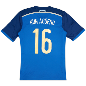 2013-15 Argentina Away Shirt Kun Aguero #16 - 6/10 - (M)
