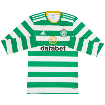 2021-22 Celtic Home L/S Shirt - 5/10 - (XS)
