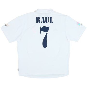 2001 Real Madrid Home Shirt Raul #7 - 9/10 - (XL)
