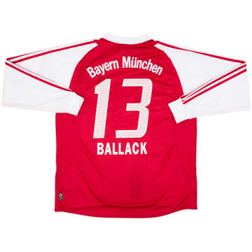 2003-04 Bayern Munich Home L/S Shirt Ballack #13 - 6/10 - (L)