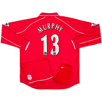 2000-02 Liverpool Home L/S Full Kit Murphy #13 - 8/10 - (XL)