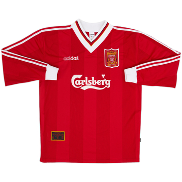 1995-96 Liverpool Home L/S Shirt - 10/10 - (XL)
