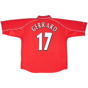 2000-02 Liverpool Home Shirt Gerrard #17 - 7/10 - (XXL)