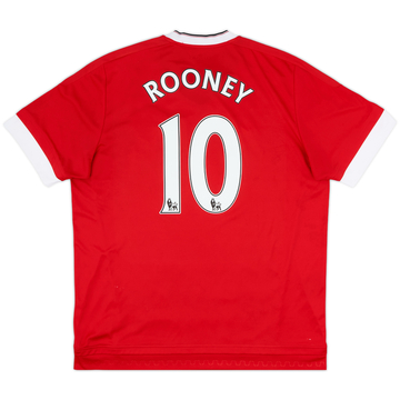 2015-16 Manchester United Home Shirt Rooney #10 - 6/10 - (XL)