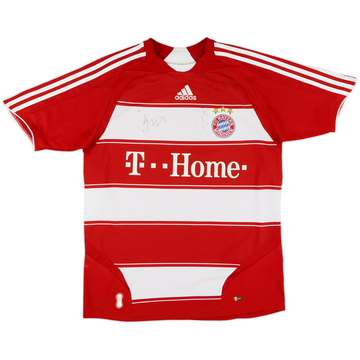 2007-08 Bayern Munich Signed Home Shirt - 8/10 - (XL.Boys)