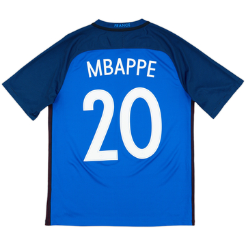 2016-17 France Home Shirt Mbappe #20 - 10/10 - (M)