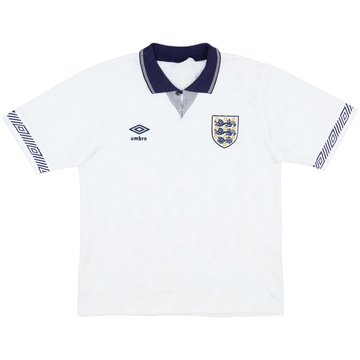 1990-92 England Home Shirt - 8/10 - (M)