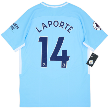 2017-18 Manchester City Authentic Home Shirt Laporte #14 (L)