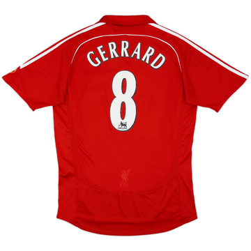 2006-08 Liverpool Home Shirt Gerrard #8 - 6/10 - (M)