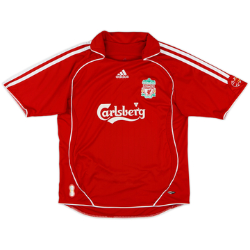 2006-08 Liverpool Home Shirt - 7/10 - (L.Boys)