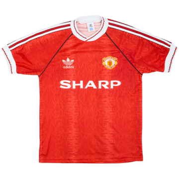 1990-92 Manchester United Home Shirt - 8/10 - (S)