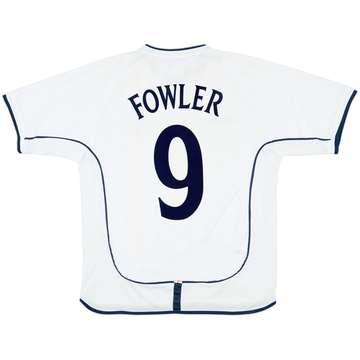 2001-03 England Home Shirt Fowler #9 - 8/10 - (M)