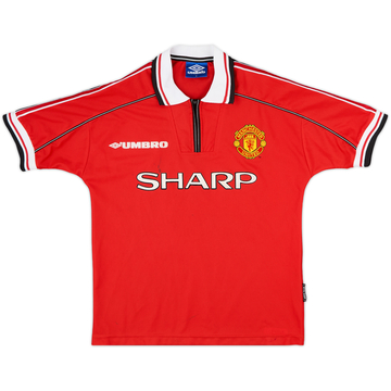 1998-00 Manchester United Home Shirt - 7/10 - (Y)
