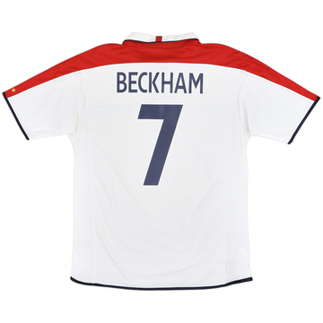 2003-05 England Home Shirt Beckham #7 - 6/10 - (L)