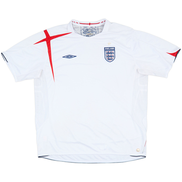 2005-07 England Home Shirt - 5/10 - (XXL)