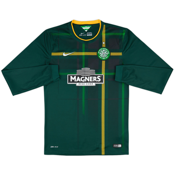 2014-15 Celtic Away L/S Shirt - 9/10 - (S)