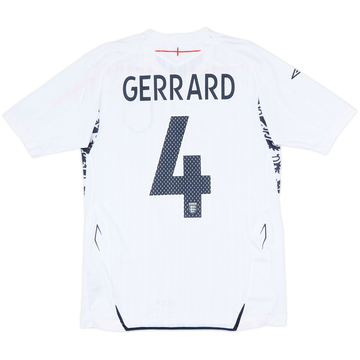 2007-09 England Home Shirt Gerrard #4 - 6/10 - (S)