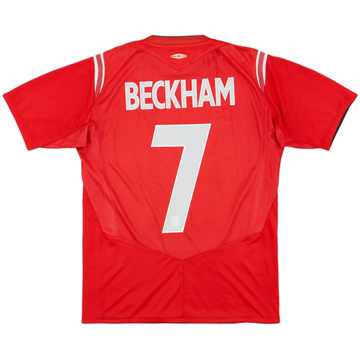 2004-06 England Away Shirt Beckham #7 - 5/10 - (S)