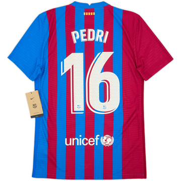 2021-22 Barcelona Authentic Home Shirt Pedri #16 (S)
