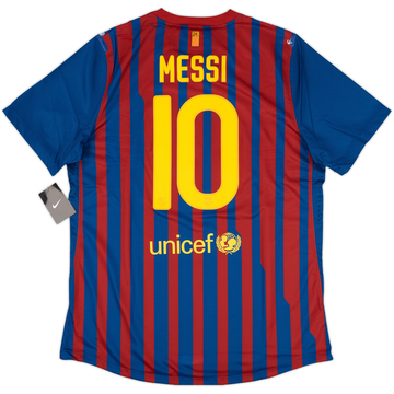 2011-12 Barcelona Player Issue Home Shirt Messi #10 (XL)