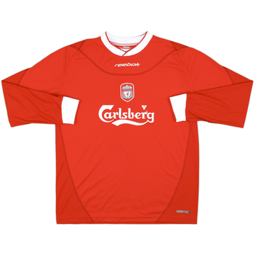 2002-04 Liverpool Home L/S Shirt Henchoz #2 - 9/10 - (L)
