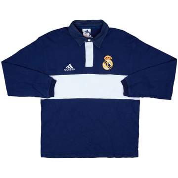 2000-01 Real Madrid adidas Polo L/S Shirt - 8/10 - (M)